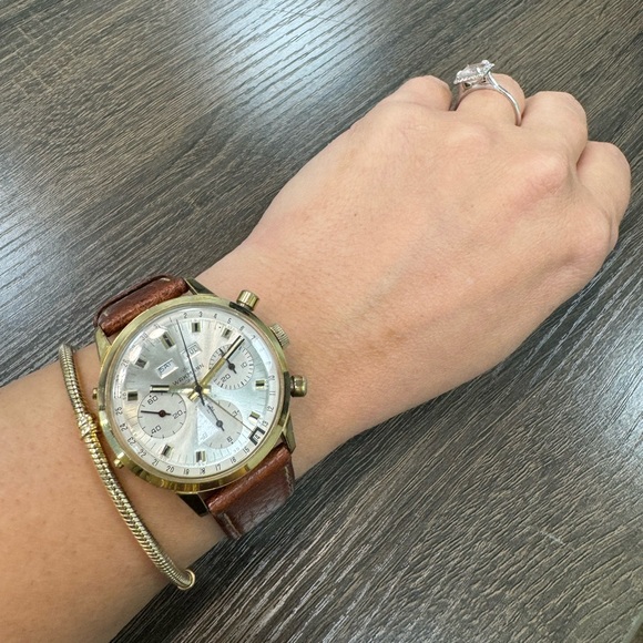 Jumbo WAKMANN Triple Date Chronograph Valjoux Watch - Picture 13 of 16